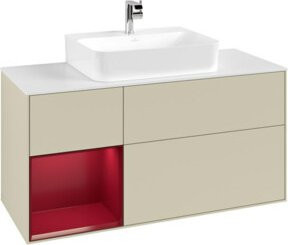 V&B Waschtischunterschrank Finion in Weiß lackiert, Breite: 120 cm, Tiefe: 50,1 cm, Höhe: 50,1 cm - Bild 1