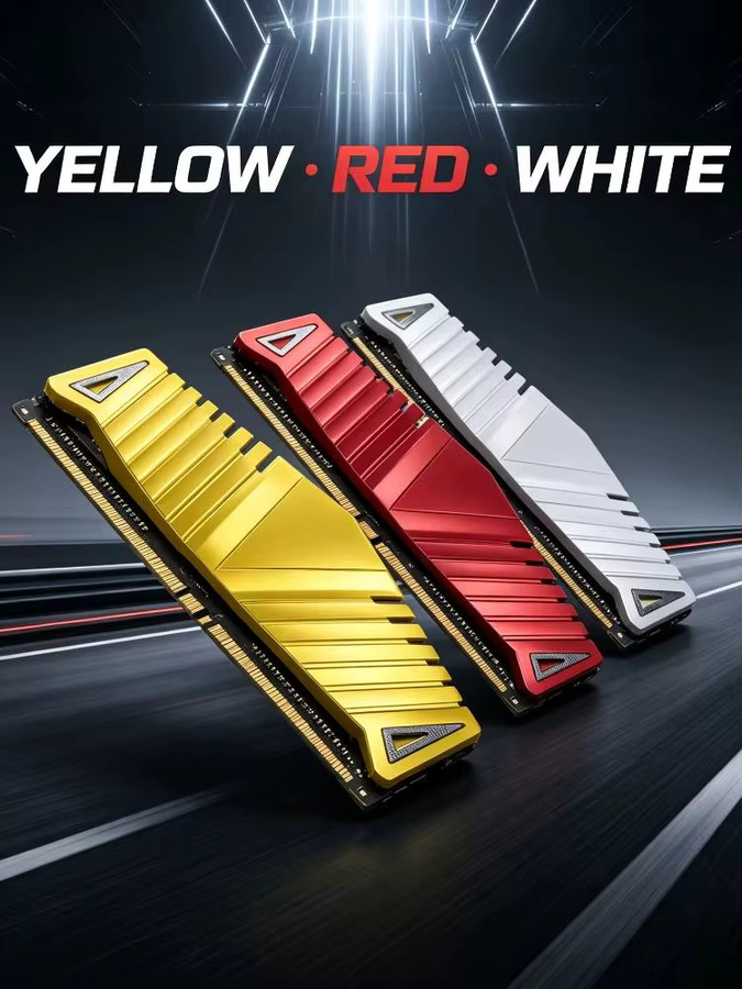 TISHRIC RAM-Kühler aus Aluminiumlegierung für DDR5 DDR4 DDR3 DDR2 mit Wärmeleitpad, passiv, in Schwarz, Silber oder Multicolour - Bild 1