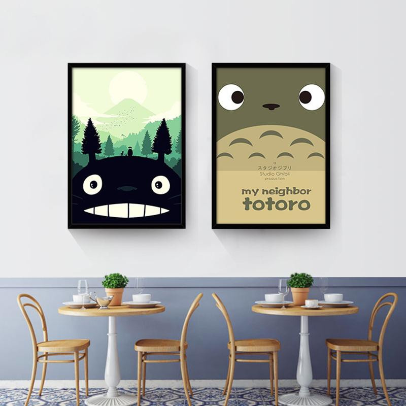 Edelweiss Art Poster Studio Totoro Cartoon Wandgemälde auf Leinwand, Mehrfarbig, B: 50 cm, H: 70 cm - Bild 2