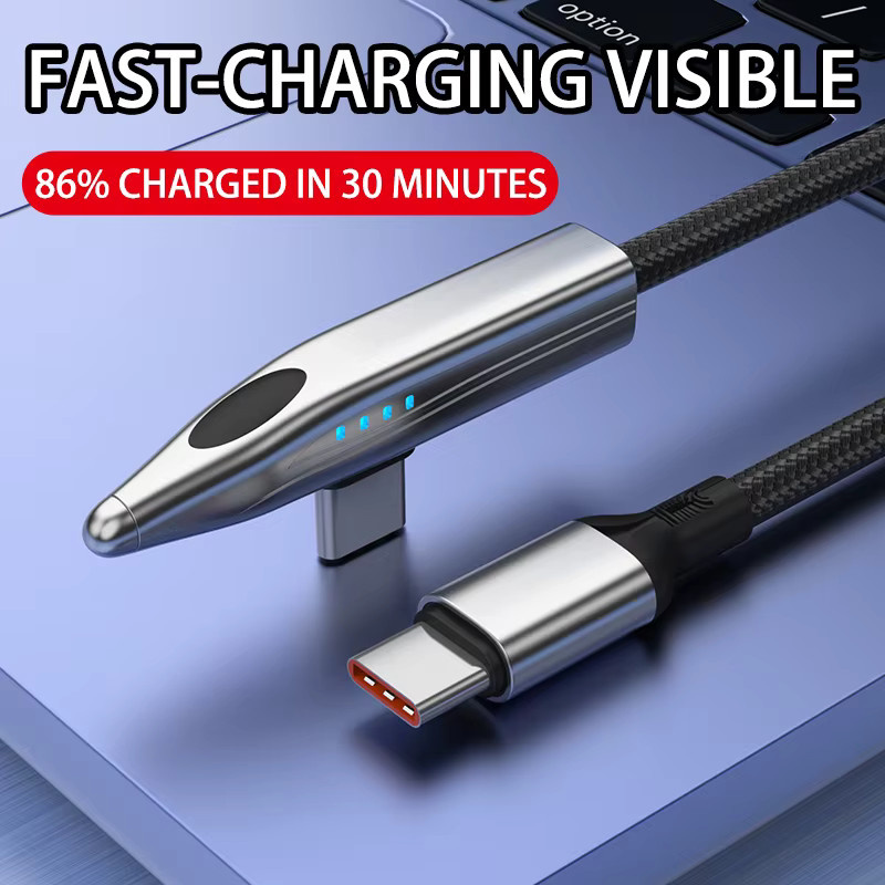 NNBILI High-Speed Train LED-Ladekabel USB-A auf USB-C mit bis zu 100W für Huawei und OPPO - Bild 4