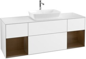 V&B Waschtischunterschrank Finion Wandbeleuchtung in Weiß lackiert, Breite: 160 cm - Bild 1