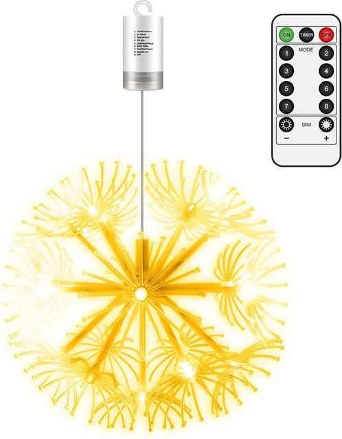 Wasserdichte DIY Löwenzahn Starburst Lampe in Warmweiß mit Batteriebetrieb für Garten und Weihnachten - Bild 1
