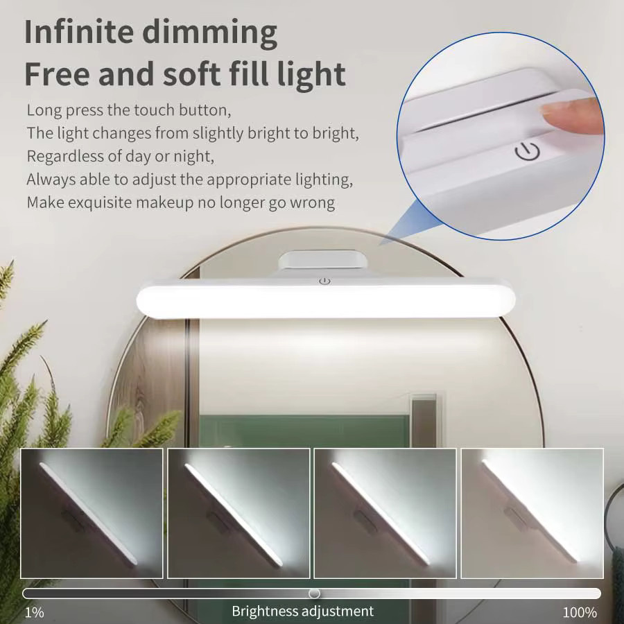 GGBEE LED-Tischlampe Weiß, magnetische Schrankbeleuchtung mit Touch-Schalter und USB-Wiederaufladung - Bild 2