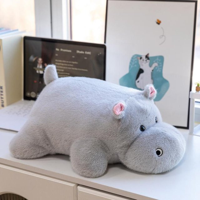 Yiran Health & Beauty Dinosaurier, Plüschkissen, 45cm, Grau - Bild 1