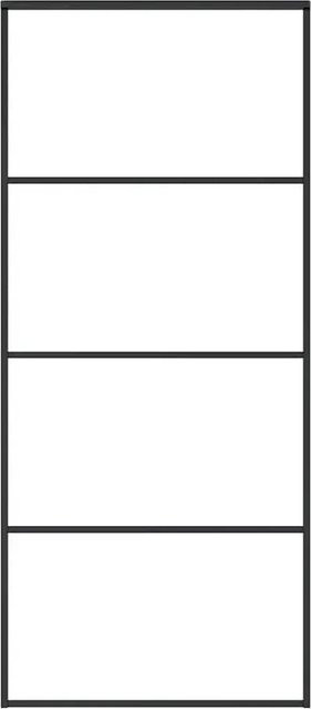 vidaXL Schiebetür aus ESG-Glas und Aluminium in Schwarz, B/H: 90 x 205 cm - Bild 1
