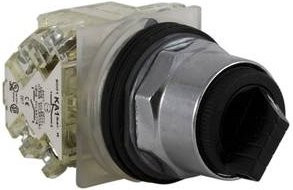 Schneider Electric 9001KS11BH2 Wahlschalter in Schwarz und Silber - Bild 1