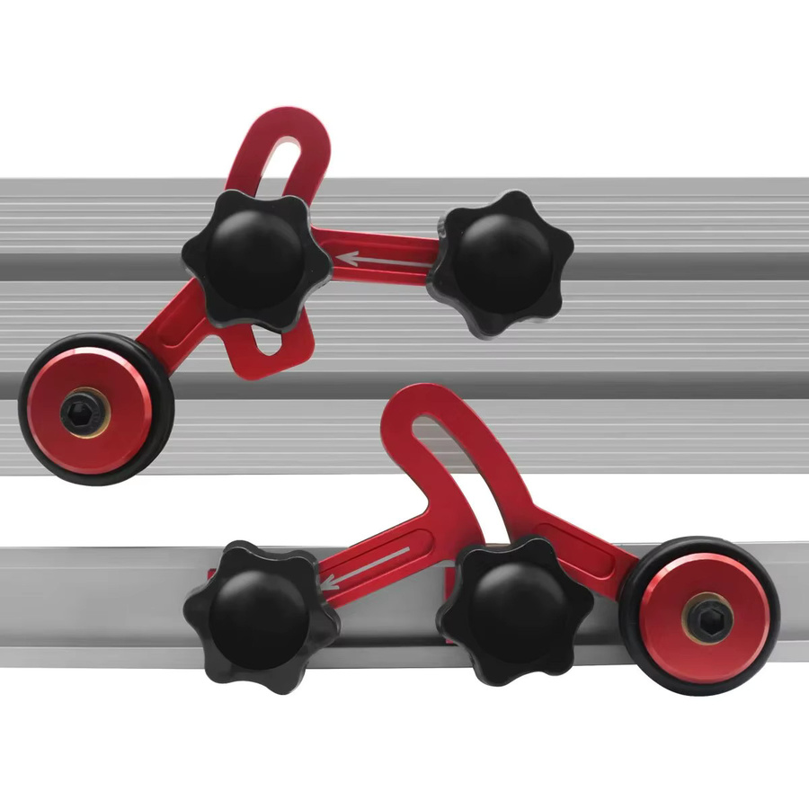 GDART Präzisions-Lagerrollen für Holzbearbeitung aus Aluminium in Rot, 1 Paar Anti-Rebound-Sicherheitsvorschub - Bild 4