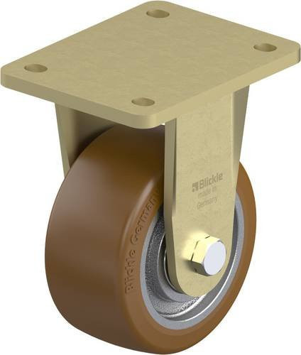 Blickle Bockrolle BS-GB 128K aus verzinktem Stahl mit Rad-Durchmesser 125 mm und einer Tragfähigkeit von 850 kg - Bild 1