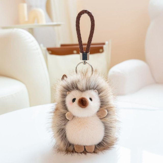 Igel Löwe Plüsch-Schlüsselanhänger, Stoffpuppen-Anhänger, braun, ab 14 Jahren - Bild 1