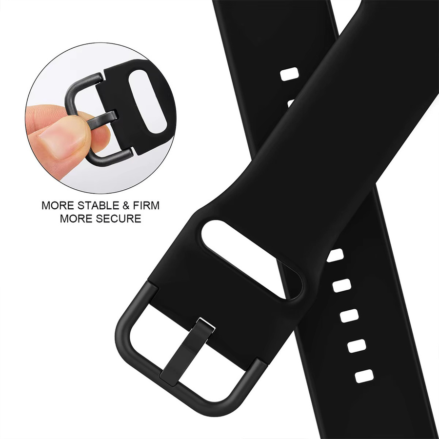 samusak Uhrenarmband Silikon, Schwarz, Unisex - Bild 3