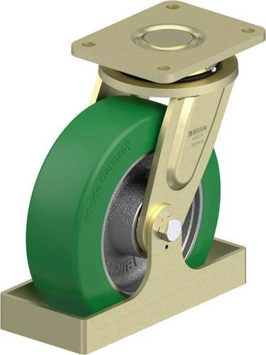 Blickle Schwerlast-Lenkrolle LS-GST 252K-FS in Grün und Silber mit 250 mm Rad-Durchmesser und 1400 kg Tragfähigkeit - Bild 1
