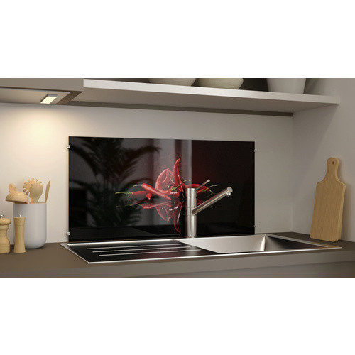 NOVADOORS Glasboard Hot Chili, mehrfarbig, Glas, abstraktes Design - Bild 1
