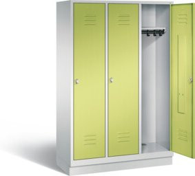 C+P Garderobenschrank Classic aus Stahl, Farbe Viridingrün und Lichtgrau, H x B x T: 180 x 120 x 50 cm - Bild 1