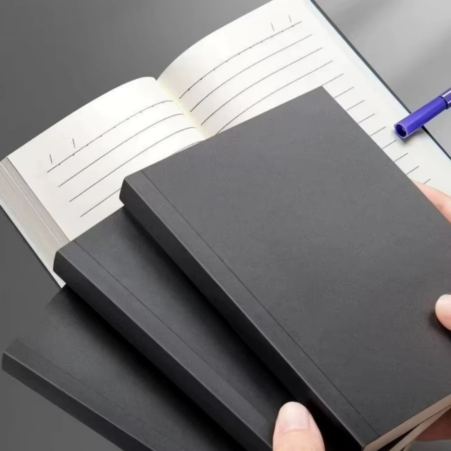 A6 Taschennotizbuch mit 128 Blatt und 256 Seiten, liniertes Kraftpapier-Notizbuch mit Karton-Einband - Bild 3