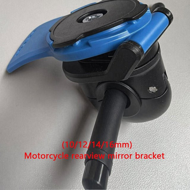 360 Grad drehbare Handyhalterung für Motorrad und Fahrrad mit 4Lock Case Stand und Rückspiegelhalterung in Gelb oder Blau - Bild 1