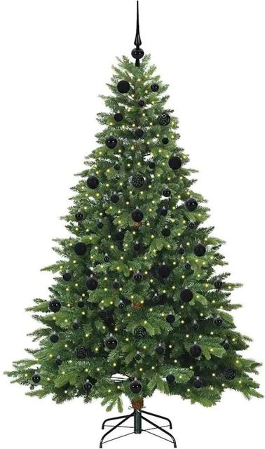 vidaXL Künstlicher Weihnachtsbaum in Grün mit 300 warmweißen LEDs, Höhe: 210 cm, aus PE und PVC - Bild 1