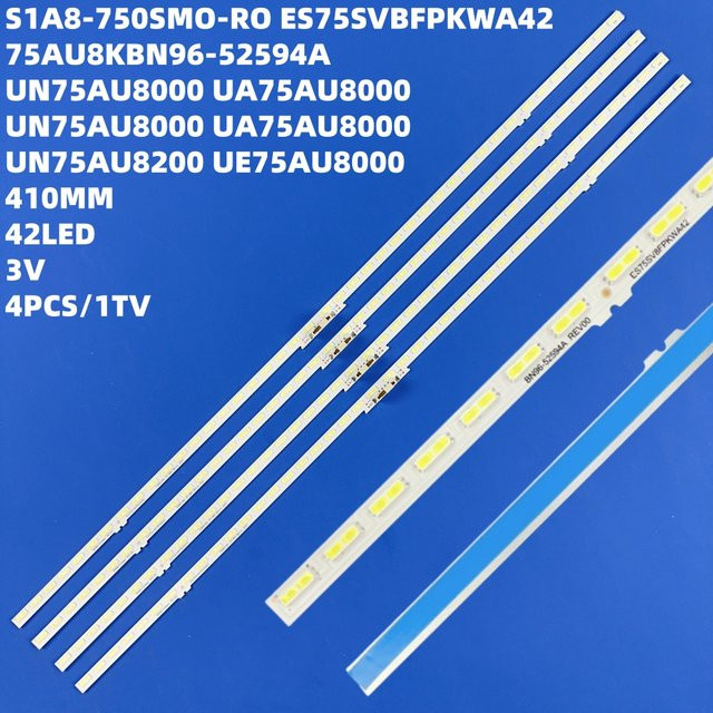 DOYM LED Hintergrundbeleuchtung Streifen in Weiß für Samsung 75AU8K UN75AU8200 UE75AU8000 UN75AU8000 UA75AU8000 S1A8-750SM0-R0 ES75SV8FPKWA42 - Bild 1