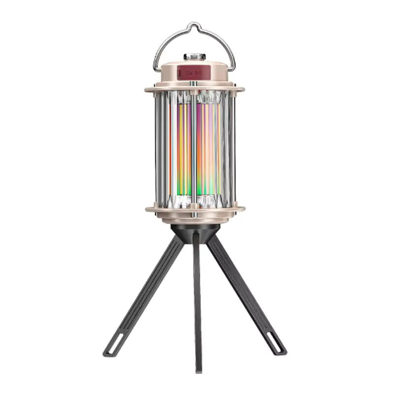 ESMARTER LED Retro Camping Laterne mit Stativ, dimmbar, USB wiederaufladbar und wasserdicht - Bild 4