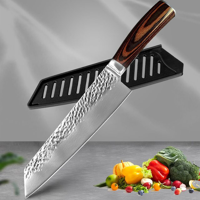 MYVIT Kochmesser-Set aus Edelstahl mit hohem Kohlenstoffgehalt, Farbe: Silber, Klingenlänge: 17,8 cm - Bild 1