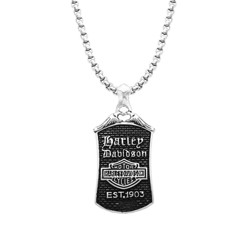 Harley Davidson Anhänger, Titanstahl, Schwarz, Herren - Bild 2