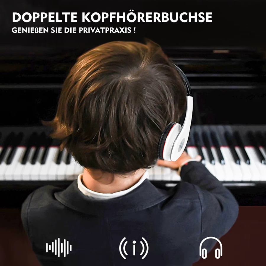 MUSTAR Digitalpiano mit 88 Tasten und Hammermechanik in Schwarz Holzoptik inklusive 3 Pedalen als E-Piano Set für Anfänger - Bild 4