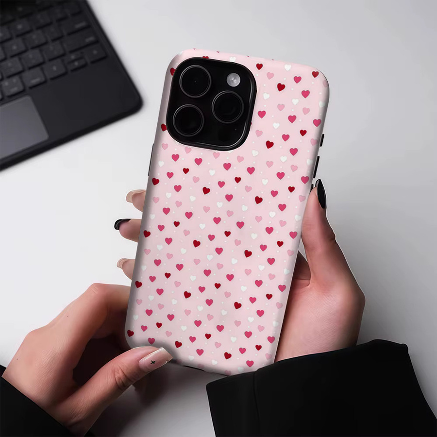 Potdemiel Robuste Herz-Handyhülle für iPhone 17 16 15 14 13 Pro Max Plus mit Magnetfunktion, Mehrfarbig - Bild 2