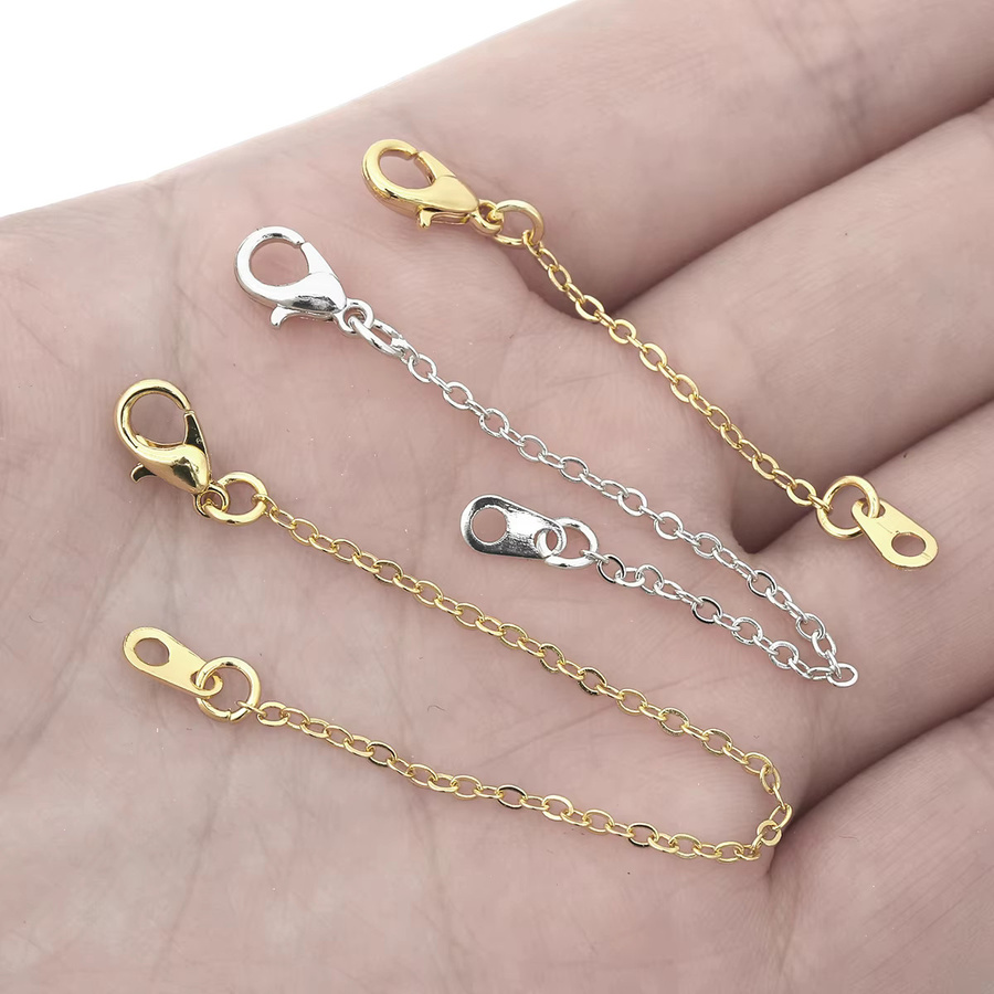 Kettenverlängerung Karabinerverschluss, 14K Gold Silber - Bild 2