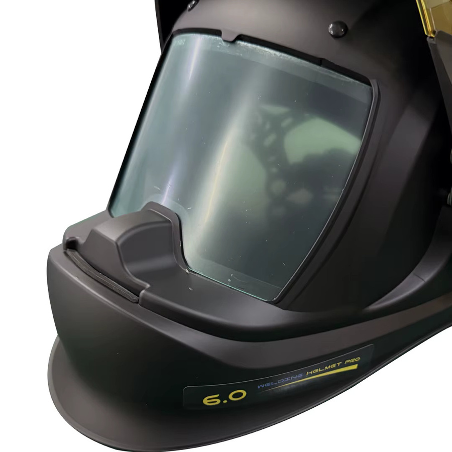 SAFEUP CE Professioneller Schweißhelm mit großer Sicht 1111 True Color Auto Darkening für WIG MIG MAG MMA, Schwarz - Bild 3