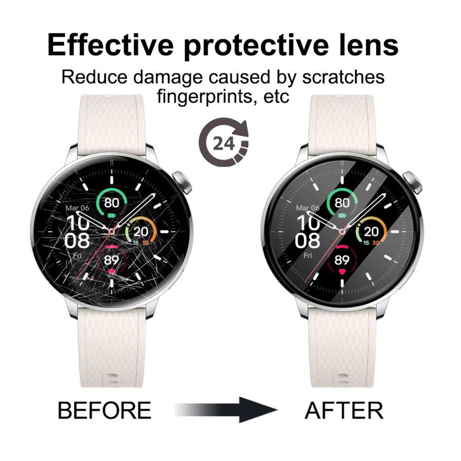 BAPPSUS Hydrogelfolie und Verbundfolie Displayschutzfolie für OnePlus Watch 3 43 mm, transparent - Bild 6