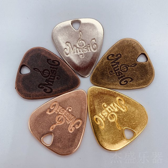 Moge Halskette Gitarrenplektren, Zinklegierung, Roségold, Unisex - Bild 1
