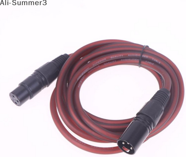 DMX Kabel 3-Pin Signal Verbindung für DJ Bühne und LED Beleuchtung in Rot - Bild 1