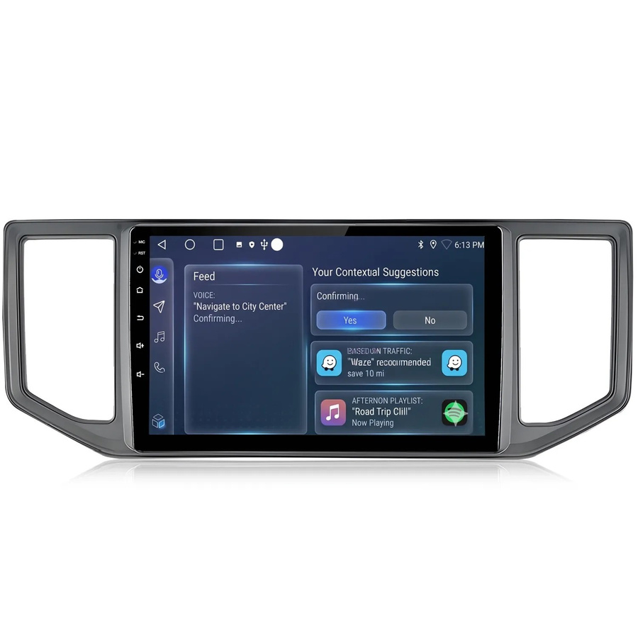 Junsun Autoradio mit 10 Zoll Display, 6 GB RAM, 128 GB Speicher, Bluetooth, GPS und Wi-Fi für VW Crafter 2017 bis 2021, Schwarz - Bild 2