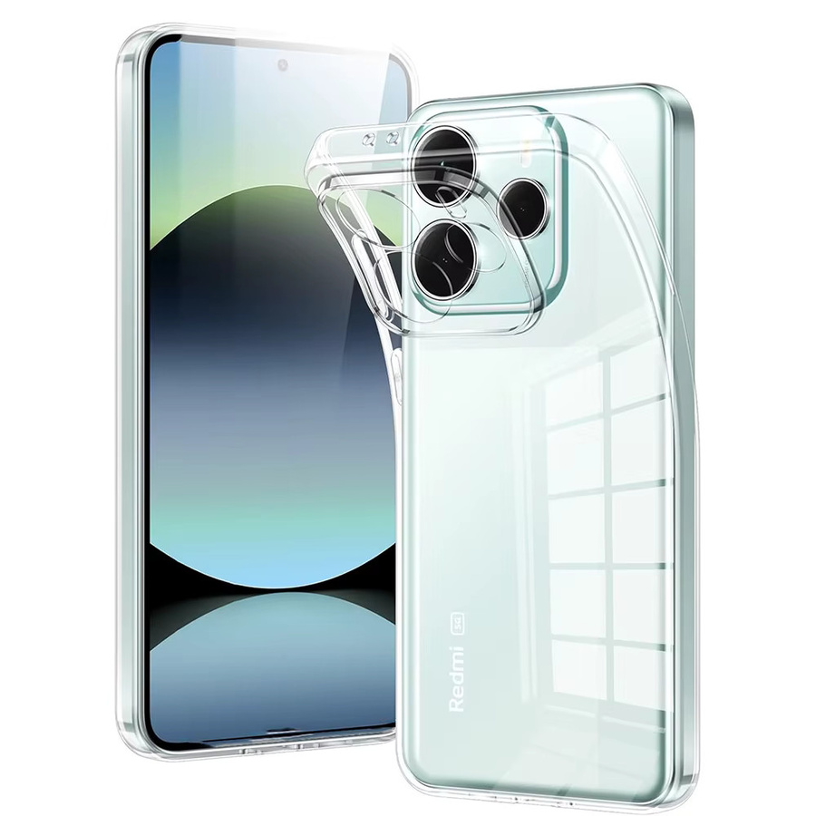 Xiaomi Silikon-Softcase Transparente Stoßfeste Hülle für Redmi Note 14 13 12 Pro Plus Pro+ 4G 5G sowie Redmi 14C 13C 12C - Bild 3