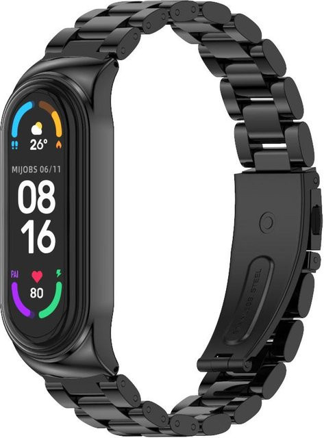 Uhrenarmband Edelstahl, Schwarz, Unisex, für Xiaomi Mi Band - Bild 1