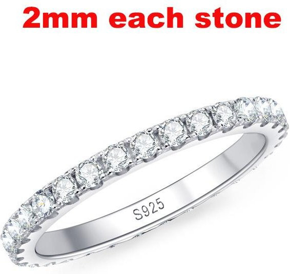Smyoue Ring, 925 Silber, Moissanite, Weiß, Damen - Bild 1