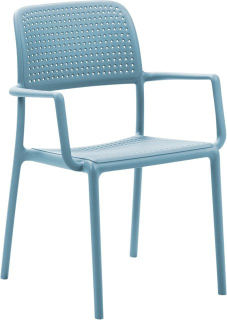 Nardi Bora Armlehnstuhl in Blau matt aus Kunststoff für Garten, Terrasse und Balkon - Bild 1