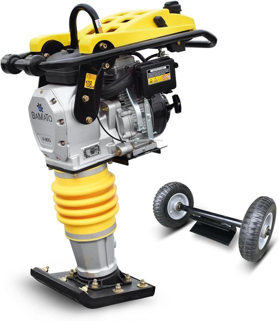 BAMATO Vibrationsstampfer V-90G mit Fahrwerk, Gelb, H x B x T: 106 x 74 x 38 cm - Bild 1
