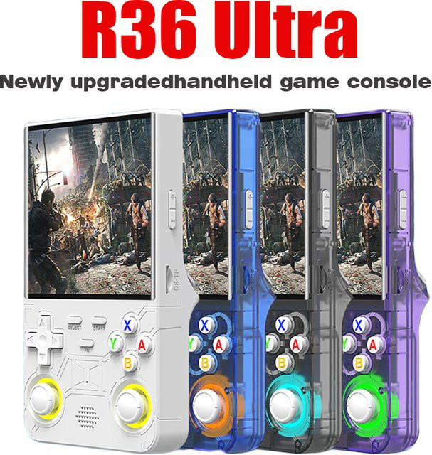 XMWL R36 Ultra Retro Handheld-Spielkonsole mit 4,0 Zoll Display, Open-Source Linux-System und 128GB Speicher in Weiß - Bild 1