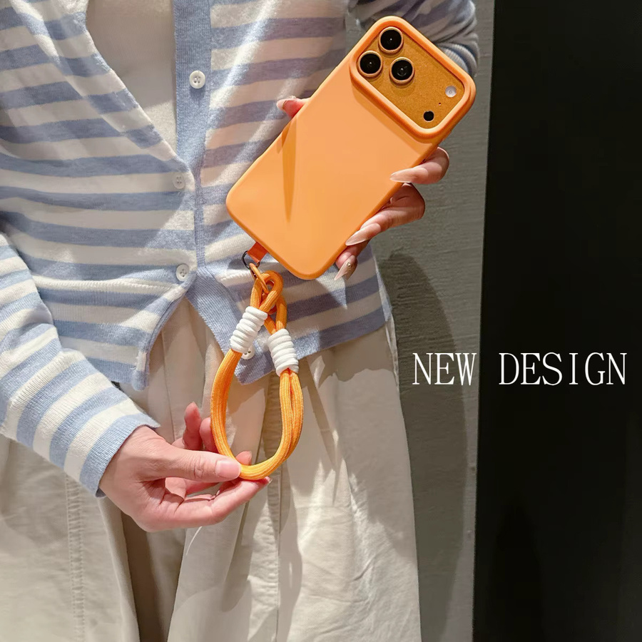 Stoßfeste Lanyard-Telefonhülle für Apple iPhone 17 Pro Max 16 15 Plus 14 13 12 Air mit Handgelenkseil in Blau - Bild 3