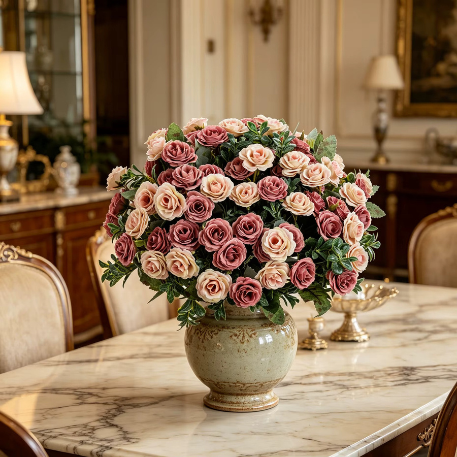 TTCY Seidenrosen als künstliche Blumen in Rot für deine Hochzeitsdekoration und DIY-Geschenke - Bild 2