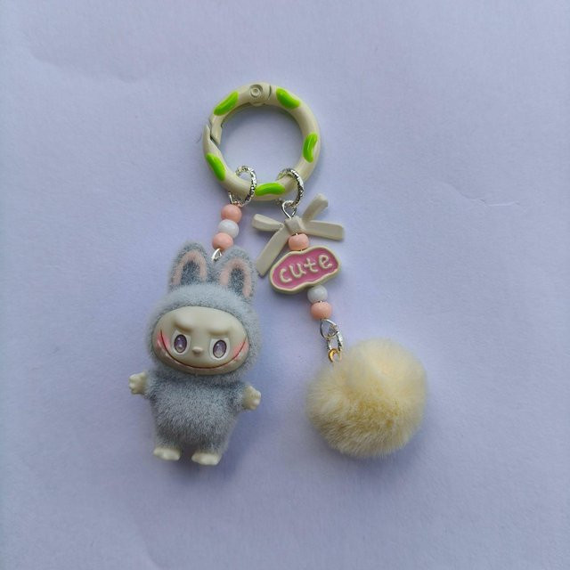 Schlüsselanhänger Sanchuang, beflockter Mini-Schlüsselanhänger, gray, Unisex - Bild 1