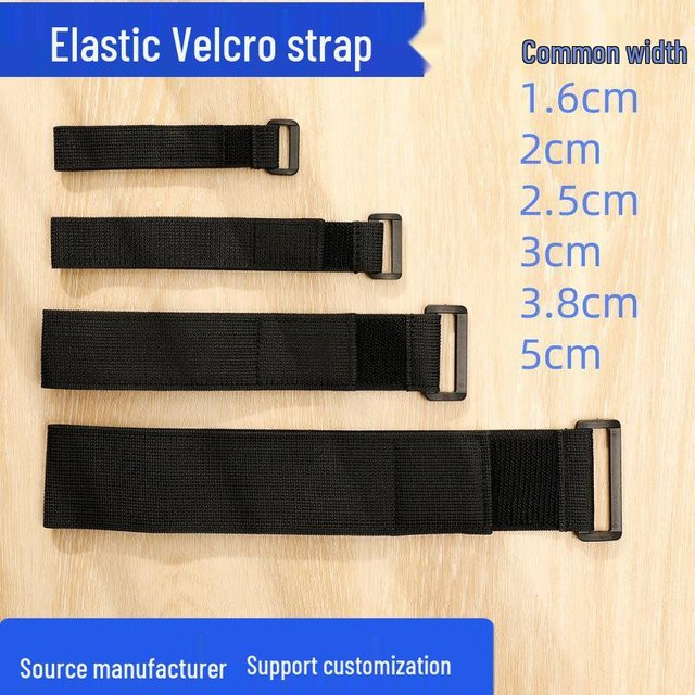 CreativeCorner Elastisches selbstklebendes Klettband in Schwarz B: 2 cm, L: 200 cm - Bild 1