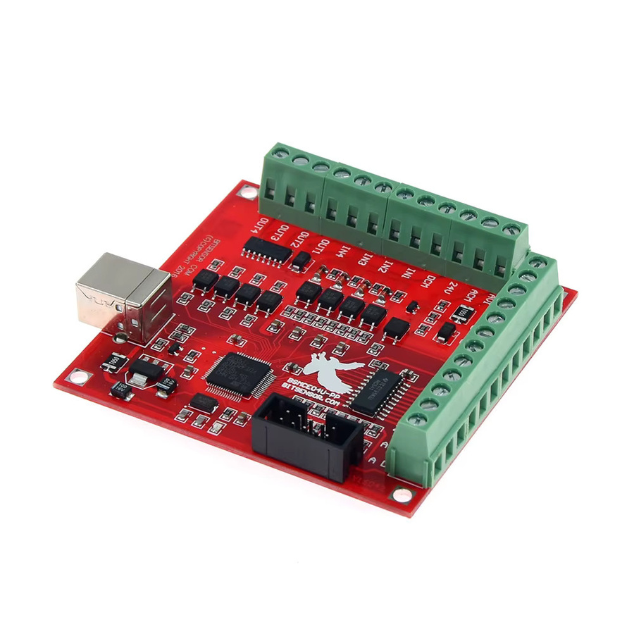Singasong Breakout Board USB Mach3 4-Achsen-Controller-Karte für Schrittmotor und Servomotor mit 100kHz Unterstützung, Farbe: Rot - Bild 2