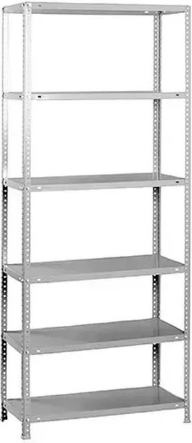 PROREGAL Schraubregal Panda Tall in Grau mit 6 verstellbaren Fachböden, H x B x T: 200 x 90 x 50 cm - Bild 1