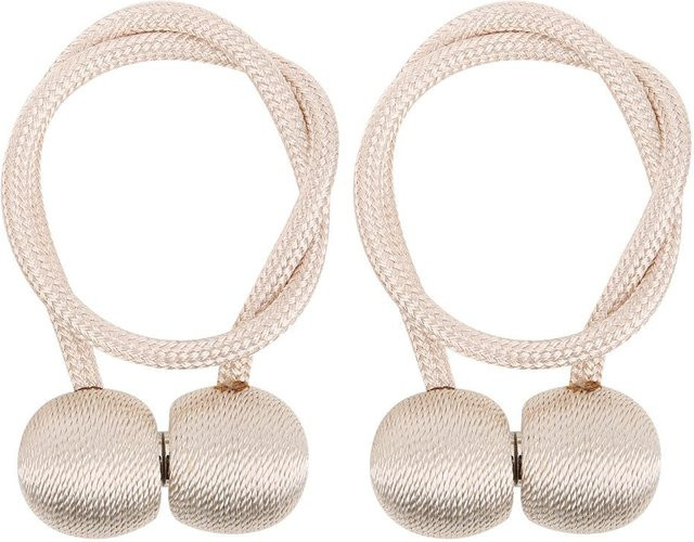 OutsideWorld Magnetische Vorhang Raffhalter Set, 2 Stück, Beige - Bild 1