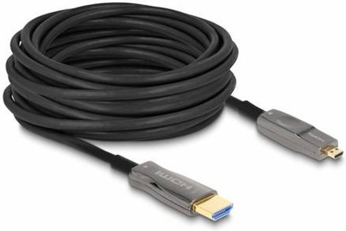 Delock HDMI-Kabel Micro HDMI auf HDMI 8K UHD Schwarz Grau 30 m - Bild 2