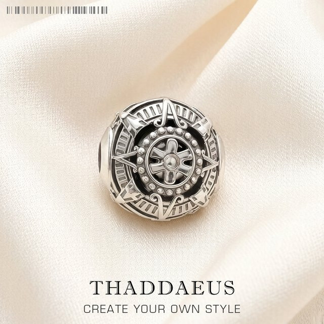 Thaddaeus Perlen Maya Kalender, 925 Silber, Unisex, Vintage - Bild 1