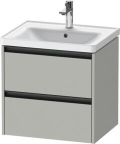 Duravit Waschtischunterschrank Ketho.2 in Betongrau Matt mit 2 Schubladen, wandhängend, B: 58,4 cm, T: 45,5 cm, H: 54,9 cm - Bild 1