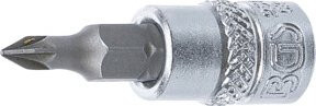BGS Bit-Einsatz Kreuzschlitz PZ0 mit 6,3 mm (1/4") Innenvierkant in Silber - Bild 1