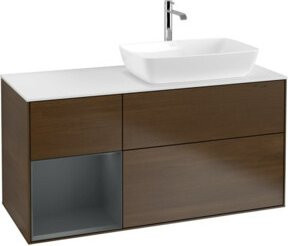 V&B Waschtischunterschrank Finion mit Wandbeleuchtung in Weiß, Breite: 120 cm, Tiefe: 50,1 cm, Höhe: 50,1 cm - Bild 1